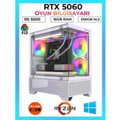 Resim Gameline Pro X13 Ryzen 5 5500 16GB Ram 500GB M.2 Nvme RTX5060 Oyuncu Free Dos Masaüstü Bilgisayar 