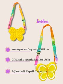 Resim the Littles Kids Pop It Detaylı Yumuşak Silikon Kız Çocuk Çantası - Ayarlanabilir Askılı Omuz Çantası 