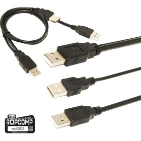 Resim Ropcomp Harici HDD Power Data Kablosu USB Y 