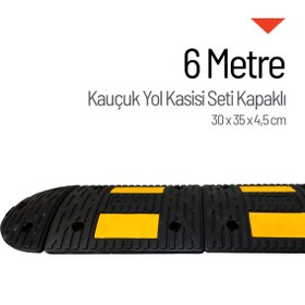 Resim İleri Trafik Kauçuk Hız Kesici Set Kapaklı, Yol Kasisi 6 metre - EKO 