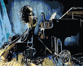 Resim Sayılarla Boyama Seti - Piyanist - 80x100 