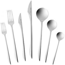Resim Karaca Premium Platin Von 12 Kişilik 84 Parça Çatal Kaşık Bıçak 