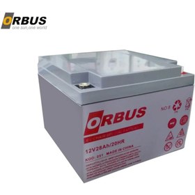 Resim ORBUS 12v 28 Ah Engelli Araç Aküsü Jel (166*177*126) (yatay) (8,3 Kg) 