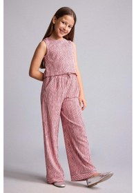 Resim Defacto Kırışık Dokulu Kumaş 2li Açık Pembe Takım Kız Çocuk H6574a826smpn623 Pembe-pn623 