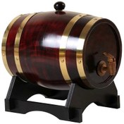 Resim 1.5l Viski Fıçısı Dağıtıcısı Eskitme Fıçıları Ev Viski Fıçısı Dekanteri Şarap, İçki, Bira Ve Şarap Kırmızı 