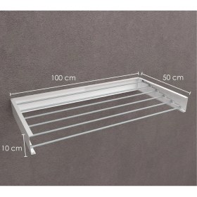 Resim Kurutmalık Çamaşır Askısı - Duvara Monte Çamaşırlık - (BEYAZ-100CM) 