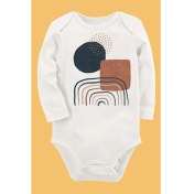 Resim Limon Organik Baskılı Pamuklu Unisex Bebek Body UZUNE248 