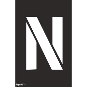 Resim İsg Tabelam 9x15cm/kompozit/N Harfi Boyama Şablonu 