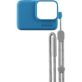 Resim GoPro Bileklik + Boyunluk (Mavi) Sleeve + Lanyard 