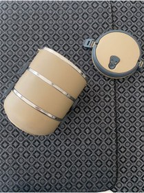 Resim YAZICI Freshbox 3 Katlı Sızdırmaz Yemek Termosu Sefer Tası 1,8 Lt Kahverengi Özel Seri 