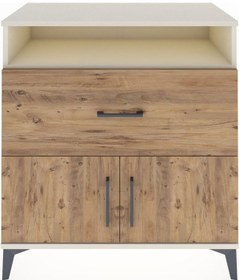 Resim Hyperion Şifonyer 2 Raflı Tek Çekmeceli 2 Kapaklı 88x44x96 Aytaşı-çam Aytası 