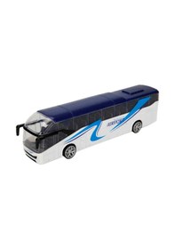 Resim Teamsterz Street Kings Die Cast Şehir Otobüsü 18,5 Cm Metal Model Oyuncak Araç Beyaz 