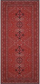 Resim Cool Halı Private Bordo Eskitme Vintage Halı Etnik Desen Otantik Şönil Halı Yıkanabilir Salon Halısı 
