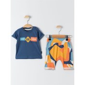 Resim Miniworld Erkek Bebek Takım 6-18 Ay İndigo 