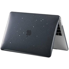 Resim Apple Uyumlu MacBook Air 13.3'' A 1466 A 1369 Kılıf Parlak Kristal Şeffaf Simli Siyah 
