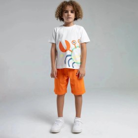 Resim Rolypoly 3576c Erkek Çocuk Bermuda Yazlık Pijama Takım Beyaz 