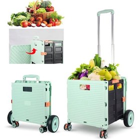 Resim Germany Style Katlanabilir Portatif Pazar ve Market Arabası 40 kg Renkli 