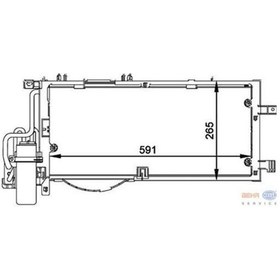 Resim 8fc351300-611 Klima Radyatörü Corsa C 00- 1.7 Dtı Combo 00- 1.7 Dtı Kurutuculu 555x265x16 