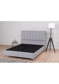 Resim Kilim Mobilya Gold Therapy Sandıklı Baza Ve Başlık Seti Gri ( Yatak Dahil Değildir ) 160x200 Gri 