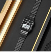 Resim Prestigegoods Skmeı 2450 Erkek İş Saati, Günlük Su Geçirmez, Kare Elektronik, Altın Kahverengi Kahverengi 