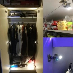 Resim Meryu Ticaret Gardrop Mutfak Dolap İçi Sensörlü Led Işık Aydınlatma 2li Menteşe Üstü Enerji Tasarruf Lamba 