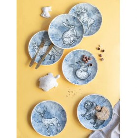 Resim North Pino 6 Parça 19 cm Porselen Pasta Seti 
