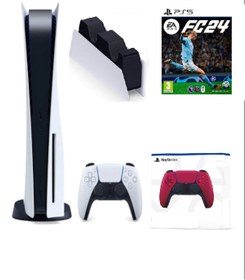 Resim Sony Playstation 5 CD li Versiyon + 2.DualSense KIRMIZI +ŞARJ İSTASYONU + EA SPORTS FC 24 FİFA 24 