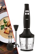 Resim Evia BY-4201 Nora 1500 W Sessiz Hız Ayarlı Siyah 3'ü 1 Arada Doğrama Karıştırma Blender Seti Evia