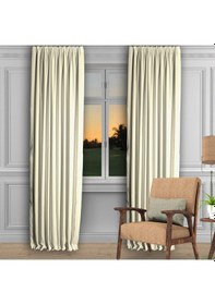 Resim Krem Ada Fon Perde Normal Pile 1'e 2,5 Pile-krem Krem 