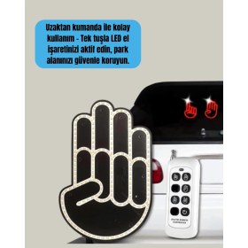 Resim 2025 Yeni Seri LED El Şekilli Park Uyarı ve Güvenlik Cihazı Orijinal 