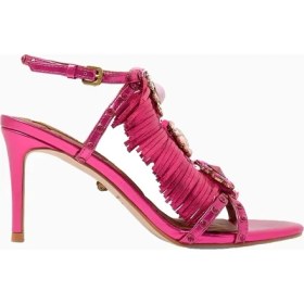 Resim Kurt Geiger Jewel Fringe 90 Lüks Topuklu Deri Sandalet 