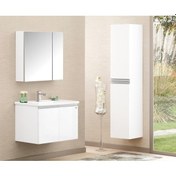 Resim Orka Terme 80 Cm Mdf Beyaz Banyo Dolabı Takımı Ve Boy Dolabı 