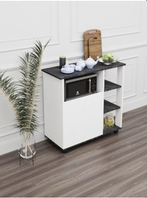 Resim Bozlale Mikrodalga Fırın Dolabı Kahve Dolabı 