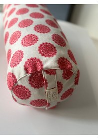 Resim Zafu Silindir Uzun Yoga Meditasyon Minderi Bolster Kırmızı 