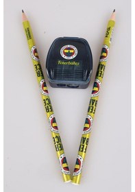 Resim Lisanslı Fenerbahçe 2'li Kurşun Kalem Ve Kalemtraş Seti 