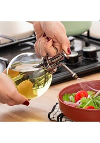 Resim Perotti 15729 350 Ml Cam Yağlık Sirkelik Yağdanlık Şişesi Gri 