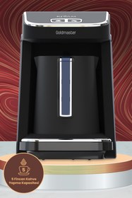 Resim GoldMaster Kıvam Ege Mavisi Geniş Hazneli Akıllı Yerleştirme Patentli Türk Kahve Makinesi 