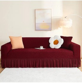 Resim Upmall Bürümcük Koltuk Örtüsü Kanepe Örtüsü 3lü Kırmızı Kırmızı 