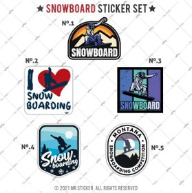 Resim Bay Etiket Hbgbdl3 Snowboard Sticker Seti 5 Parca 