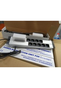 Resim 19" 2U 9'Lu Schuko Sigortalı Alüminyum Priz (12 ADET) 