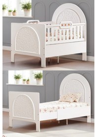 Resim Mdf Beşik, Garden Büyüyen Beşik 90x130 - Garden Karyola 90x190 Beyaz 