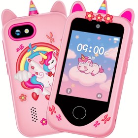 Resim Çocuk Akıllı Telefon Oyuncak, Çift Kamera, 1080P HD, 48MP, 14 Eğlenceli Oyun ve Sevimli Filtreler - Pembe Unicorn Tasarımı, USB Şarj Edilebilir, Pil, Gençler İçin Mükemmel Tatil Doğum Günü Hediyesi, Gençler Eğlencesi, Eğlenceli Tasarım, Dayanıklı Çocuk Cihazı, Gençler İçin En İyi İnteraktif Deneyim, İsteğe Bağlı Sıcak Tatil Doğum Günü Hediyesi El Arabası, İngilizce Sahne, Otomatik Kapılar Seçimi, Ön ve Arka Doğu Bakım Filmleri E 