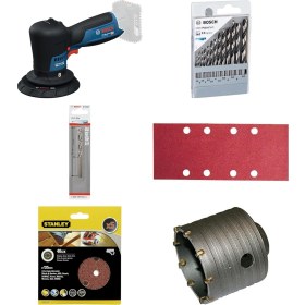 Resim Bosch Gpx 12V-125 Polisaj Makinesi... +5 Parça Yapı Seti 