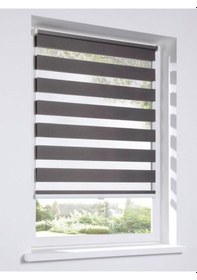 Resim Kidmex Antrasit Bambu Zebra Stor Güneşlik Perde 