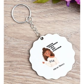 Resim Hediye Dükkanı Kişiye Özel Rahatım Bozulmasın Diye Aşık Olmuyorum Ahşap Anahtarlık 