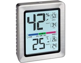 Resim Tfa 30.5047.54 Exacto Kalibrasyon Menülü Ortam Sıcaklık ve Nem Ölçer 