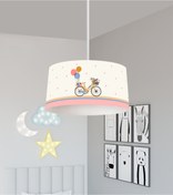 Resim BAMBAŞKA MODA BEBEK VE ÇOCUK ODASI Bisikletli Balon Desenli Avize 