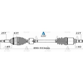 Resim MAHER 2080 Aks Komple Ön Swift 06= Uzun 