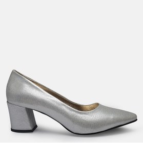 Resim 37Numara Topuklu Ayakkabı Kalın Topuklu Gova Lame Sıvama 