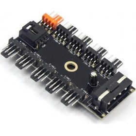 Resim Genel Markalar kbrx PX-4337 4 Pin Girişli 10 Port Fan Çoklayıcı Kart lifeshop 1018827 Uyumlu 